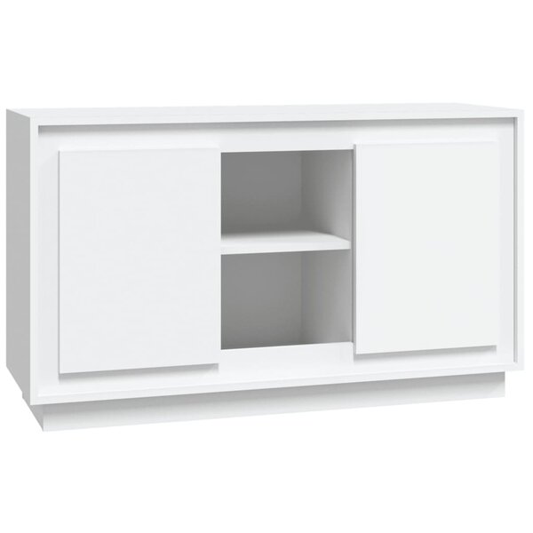 vidaXL Buffet blanc 102x35x60 cm bois d'ingénierie