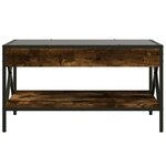 vidaXL Table basse avec LED Infinity chêne fumé 70x50x38 cm