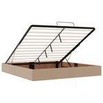 vidaXL Cadre de lit ottoman sans matelas cappuccino 180x200 cm