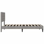 vidaXL Cadre de lit avec tête de lit Gris clair 100 x 200 cm Velours