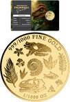 Monnaie VELOCIRAPTOR Primeval Giants 1/1000 Oz Medaille Or