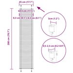 vidaXL Store plissé blanc 45x200 cm largeur du tissu 44 4 cm polyester