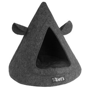 Let's Sleep Grotte pour animaux de compagnie TeePee Anthracite