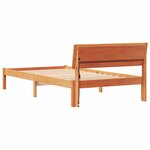 vidaXL Cadre de lit avec tête de lit Brun cire 100 x 200 cm Pin massif