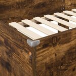 vidaXL Lit Superposé pour Enfants Chêne fumé 75 x 190 cm