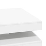 vidaXL Table basse rotative à 360 degrés blanc 90x90x34 5 cm