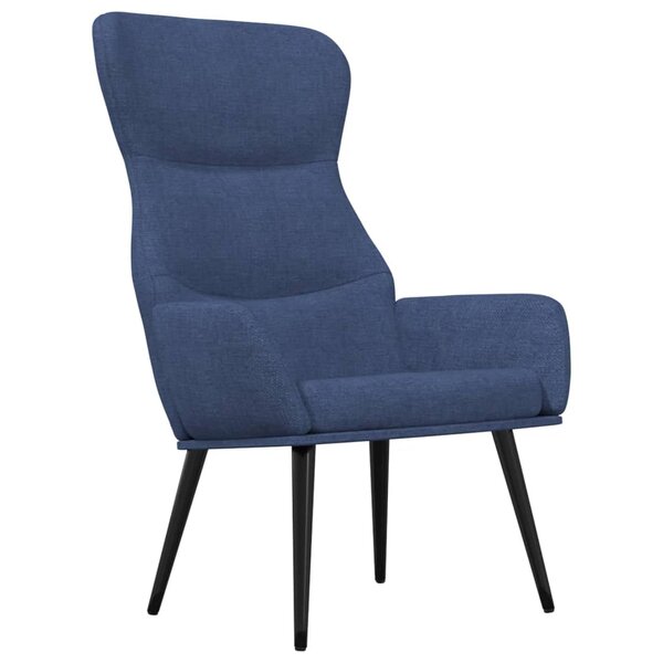 vidaXL Chaise de relaxation Bleu Tissu