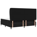 Lit à ressorts vidaXL avec matelas Noir 200x200 cm Tissu