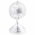 vidaXL Sculpture de globe Argent 16.5x14x26 cm Aluminium