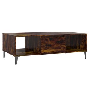 vidaXL Table basse chêne fumé 103 5x60x35 cm bois d'ingénierie