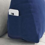 vidaXL Coussin de Dos Bleu police 60 x 20 x 50 cm