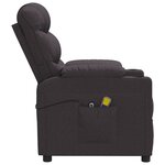 vidaXL Fauteuil électrique de massage Marron foncé Tissu