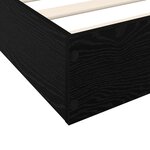 vidaXL Cadre de lit au sol Chêne noir 80 x 200 cm Bois d'ingénierie