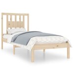 vidaXL Cadre de lit bois massif 90x190 cm simple
