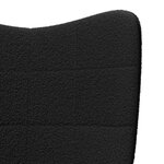 Chaise Relaxante vidaXL en tissu noir ressemblant à la laine bouclée