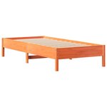 vidaXL Lit bibliothèque sans matelas cire marron 90x200 cm pin massif