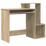 vidaXL Bureau en chêne de Sonoma Chêne de Sonoma MDF avec placage en chêne
