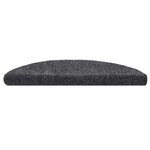 vidaXL Tapis autoadhésifs de marches 10 Pièces Gris foncé 56x17x3 cm