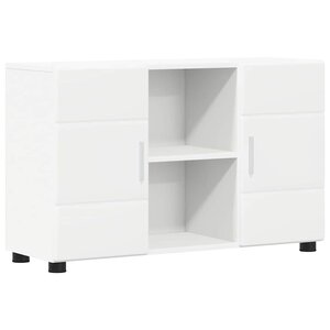 vidaXL Buffet avec porte Blanc 88 5 x 30 5 x 55 5 cm Bois d'ingénierie