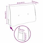 vidaXL Coussin de Dos Vert clair 80 x 24 x 50 cm tissu