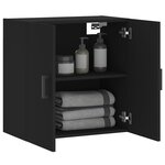 vidaXL Armoire murale noir 60x31x60 cm bois d'ingénierie
