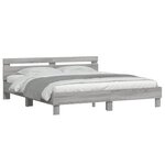 vidaXL Cadre de lit sans matelas sonoma gris 160x200 cm