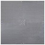 vidaXL Pied de parasol Aspect bois gris foncé 100 x 100 x 4 cm Acier