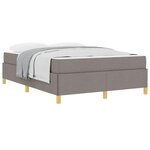 vidaXL Cadre de lit avec matelas Taupe 140 x 190 cm tissu