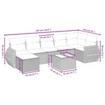 vidaXL Salon de jardin avec coussins 8Pièces mélange beige résine tressée