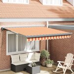 vidaXL Store Rétractable Automatique Jaune et Orange 350x250 cm