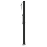 vidaXL Douche solaire extérieure Noir 217 cm PVC  aluminium