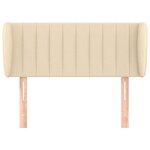 vidaXL Tête de lit avec oreilles Crème 103x23x78/88 cm Tissu