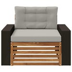 vidaXL Sofa de milieu extérieur Naturel