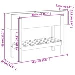 vidaXL Lit surélevé de jardin 101x30x69 cm bois douglas massif