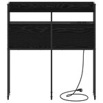 vidaXL Tête de lit avec étagère Chêne noir 75 cm Bois d'ingénierie