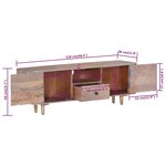 vidaXL Meuble TV 118x30x40 cm Bois d'acacia massif