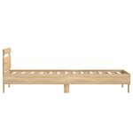 vidaXL Cadre de lit avec tête de lit Chêne Sonoma 80 x 200 cm