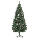 vidaXL Arbre de Noël artificiel pré-éclairé/boules pommes de pin 180cm