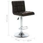 vidaXL Tabourets de bar lot de 2 marron similicuir