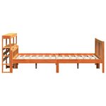 vidaXL Cadre de lit et tête de lit sans matelas cire marron 150x200 cm