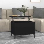 vidaXL Table basse Noir 60x44 5x45 cm Bois d'ingénierie