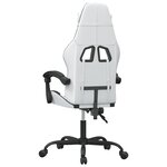 vidaXL Chaise de jeu pivotante Blanc et noir Similicuir