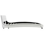 Vidaxl cadre de lit blanc similicuir 135x190 cm