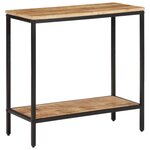 vidaXL Table console 70x35x70 cm bois de manguier massif brut