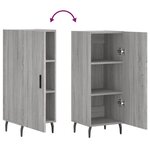 vidaXL Buffet Sonoma gris 34 5x34x90 cm Bois d'ingénierie