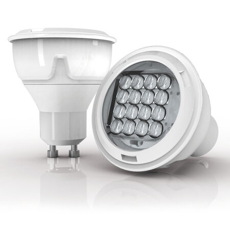 Ampoule led spot  culot gu10  6 1w cons. (50w eq)  lumière blanc chaud