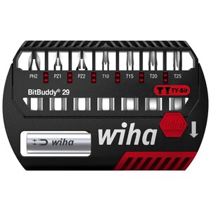 Wiha ensemble d'embouts ty phillips pozidriv torx 9 pièces bitbuddy 29 mm