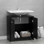 vidaXL Armoire de salle de bain noir 60x33x61 cm Bois d'ingénierie