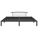 vidaXL Cadre de lit sans matelas noir métal 200x200 cm