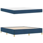 vidaXL Cadre de lit avec matelas Bleu 180 x 200 cm tissu